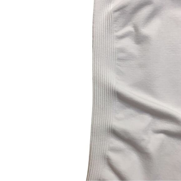 White Solid Unitard Tank Romper Small Medium Straps Athleisure Loungewear - Picture 5 of 8